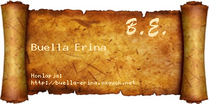 Buella Erina névjegykártya